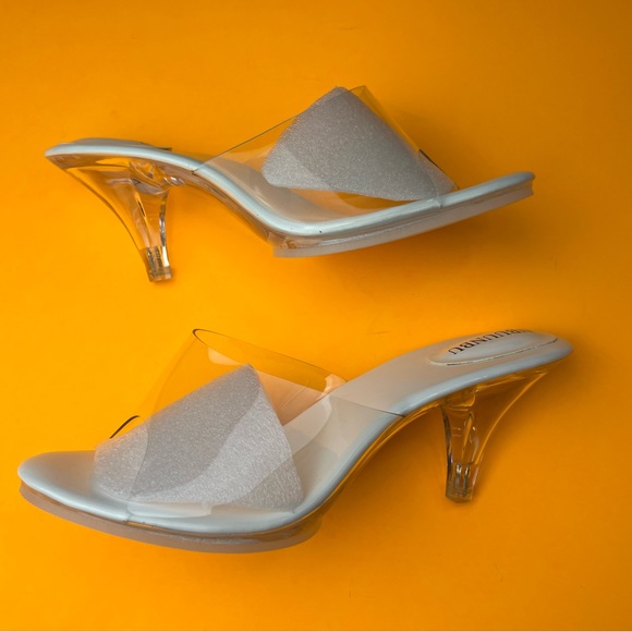 NBUUNBU Women’s Beautiful Classic Naked Stiletto White Heels Size 42 - Picture 4 of 6